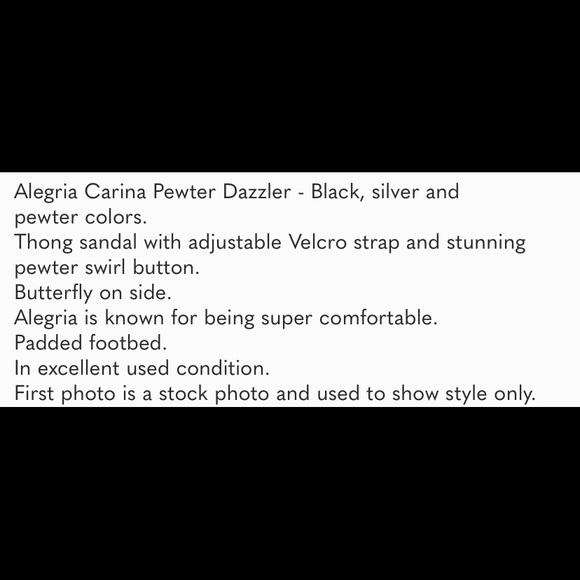 Euc Alegria Carina medieval metallic thong sandal 6 36 - Picture 3 of 7